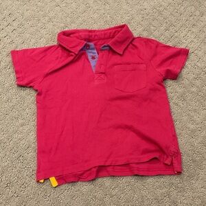 Pact Bright Pink Polo with Chest Pocket 0400